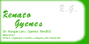 renato gyenes business card