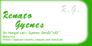renato gyenes business card